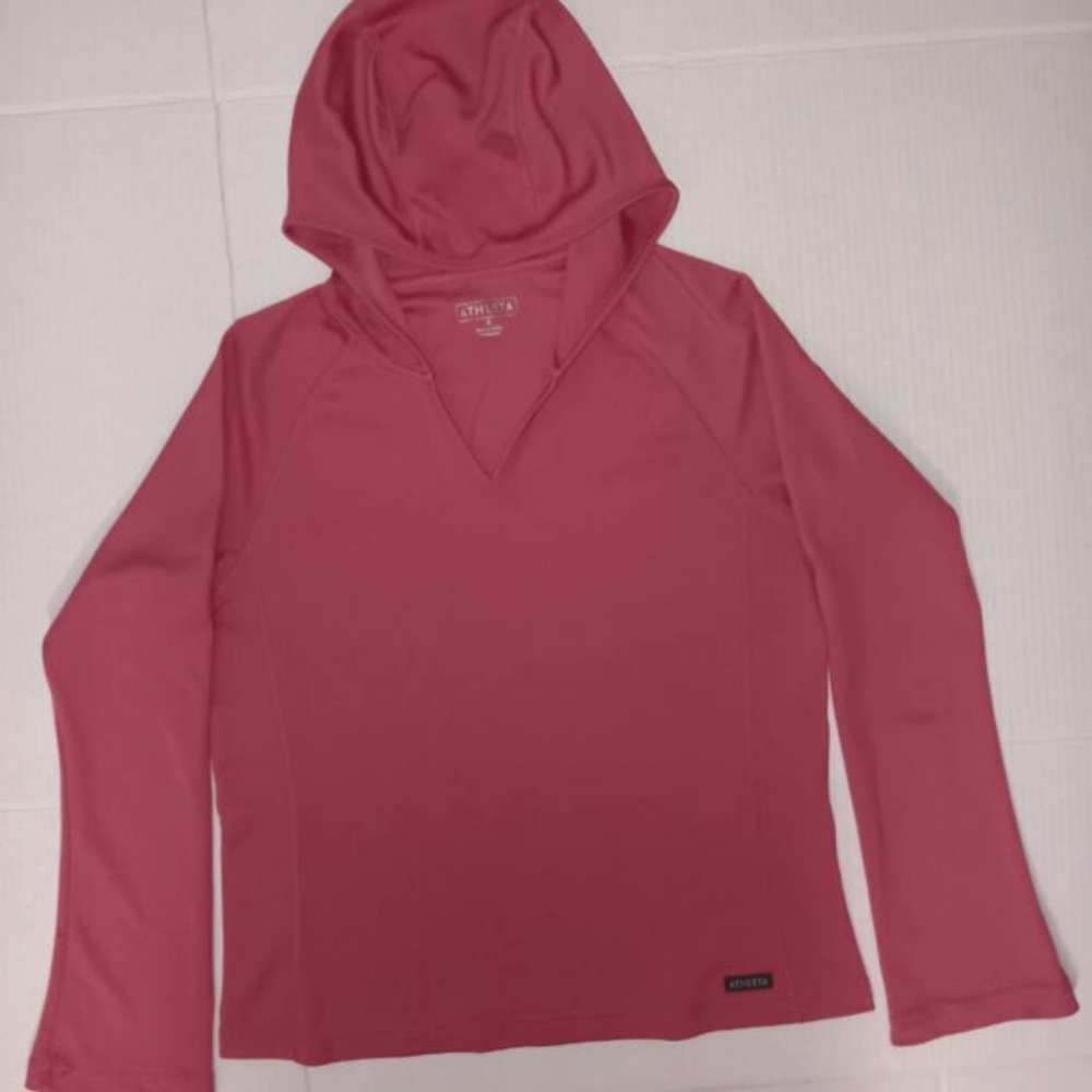 ATHLETA V-NECK CROPPED HOODIE TOP - Picture 8 of 13